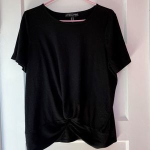 Addition Elle ribbed twist front top US X